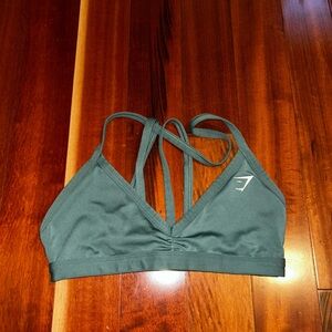 Gymshark Forest Green Strappy Sports Bra